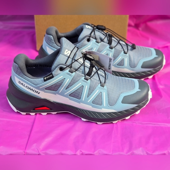 Salomon Speedcross Women's Blue and Gray Athletic Hiking Trail Running Shoes NIB - Picture 3 of 7